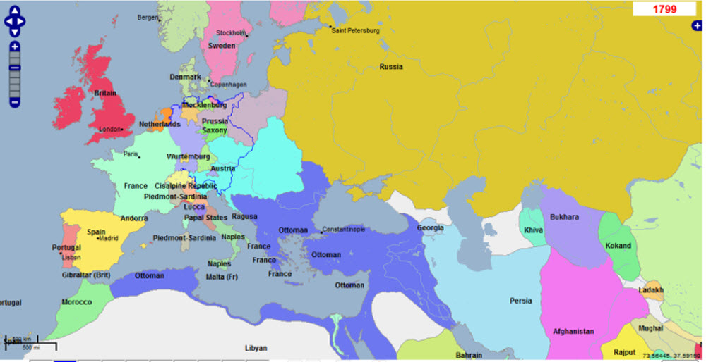 Europe in 1799